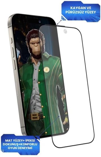 iPhone 17/17 Pro Uyumlu Parmak İzi ve Yansıma Yapmayan Net Mat Cam Ekran Koruyucu - Görsel 2