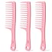 XNICX Pink Wide Tooth Comb Detangling Hair Brush Paddle Hair Comb Care Handgrip Comb Best Styling Comb for Long Hair