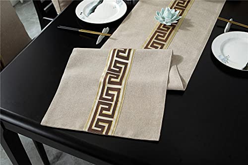 Master_GGGGG Camino de arpillera Mesa Estilo chinoMarrón Claro A 33 X 280cm con borlas de para Fiestas cenas Vacaciones Cocina día de Acción de Gracias Navidad Cover