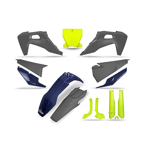 Kit plastiques UFO pour rouler en enduro Husqvarna jaune fluo