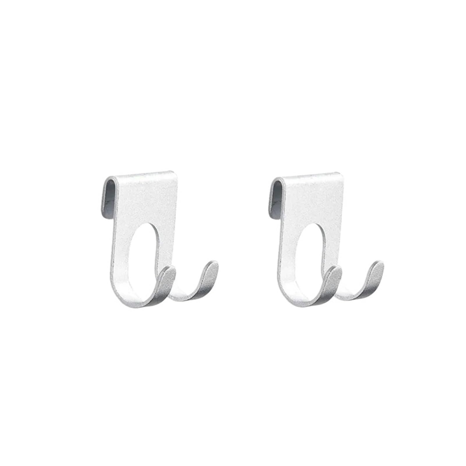 Pexlor Sliver-2Pcs 1/3Pcs Aluminum Shower Glass Door Hook, Free Hole Towel Rack Key Hanger(Sliver-2Pcs)