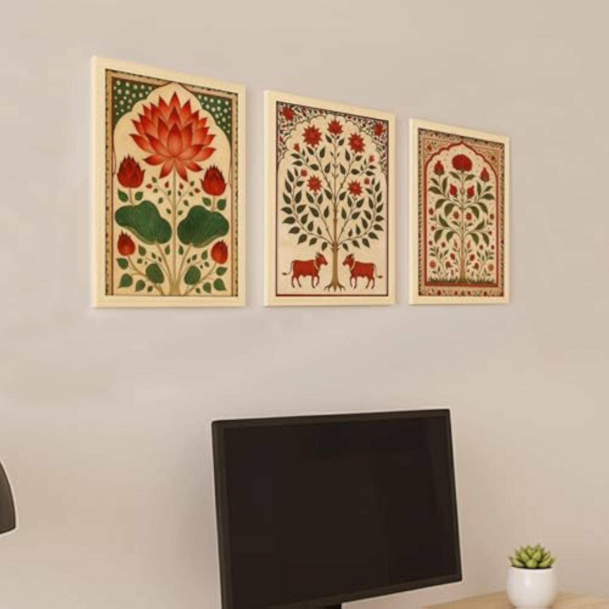 Madhubani Wall Art Painting, Framed Home Décor