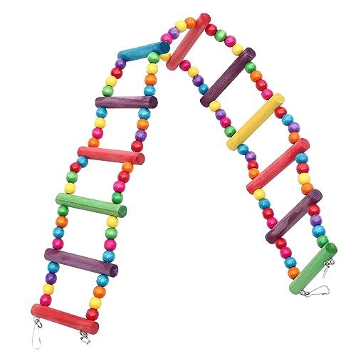 BUGUUYO Parrot Cage Ladder Bird Hanging Ladder Claw Grinding Toy and Health Improvement Features