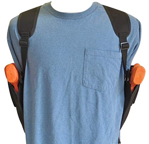 2 Gun Shoulder Holster For 1911 Style Pistols With 4" - 5" Barrel - Colt 45, Springfield, S&W, Rock Island,Kimber,Similar #TOP3