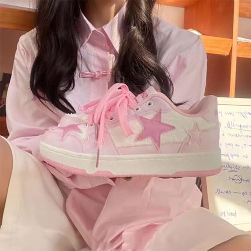 Women's Men's Y2K Star Fashion Chunky Sneakers Retro Trendy Chic Style Casual Lace Up Board Streetwear Shoes4