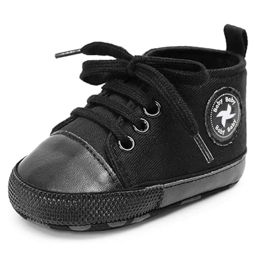 Newborn Baby Girls Boys Canvas Shoes Infant Soft Sole Slip On First Walkers Sneaker Toddler Flat Loafers High Top Crib Denim Unisex Moccasins Shoe2