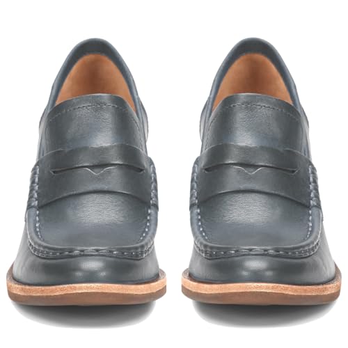 MOOMMO Women's Chunky Platform Loafers Pumps Round Closed Toe Slip On Penny Loafers Suede Block High Heels Oxford Shoes Formal Classic Thick Heel Dress Loafer Office Ladies Vintage Comfort 4-11 M US4