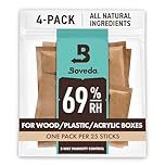 Boveda 69% Two-Way Humidity Control Packs For Plastic, Wood Containers, & Zip Lock Bags – Size 60 – 4 Pack – Moisture Absorbers – Humidifier Packs – Hydration Packets in Resealable Bag