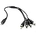 Produktbild DC-Netzteil-Splitter 1 auf 4 Stecker Y-Stecker 2,1mm Adapterkabel Kompatibel mit JOOAN, PECHAM, TMEZON HD, ZOSI HD, JENNOV HD, EWETON, CHETOO, ANNKE, SANNCE, BG CCTV PSU Sicherheitskameras 12V