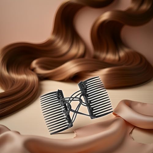 Peine elástico ajustable negro para cabello miniatura 3