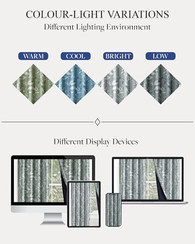 Image of Cloth Fusion Printed 100% Blackout Window Curtains 5 Feet Long Set of 2