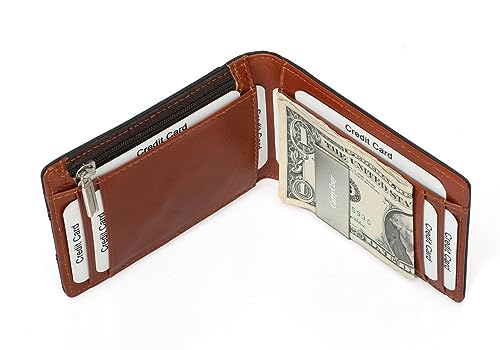 Mens Wallet Slim Minimalist Natural Leather Wallets Thin Money Clip for Men RFID Blocking Credit Card Holder Bifold Front Pocket Travel Mini Billfold4