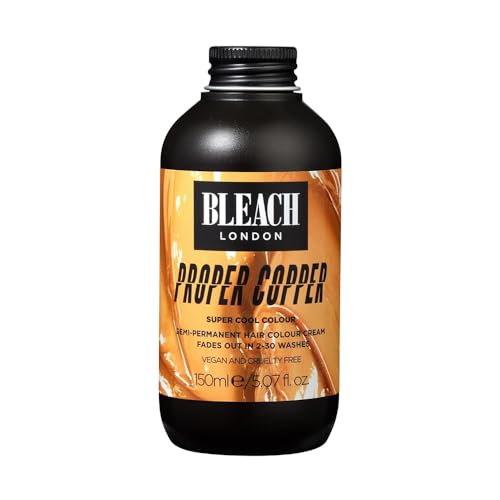 Bleach London Proper Copper Semi-Permanent Hair Colour Cream - Warm Auburn Vegan Cruelty Free Vibrant Temporary Dye (150ml)