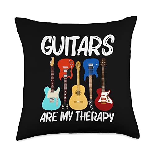 Cool Guitar Design For Men Women Band Player Music Lovers Throw Pillow -  Best Guitar Gift Guitar Player Accessories & Stuff, JVHAT3SKSZXUS_18X18