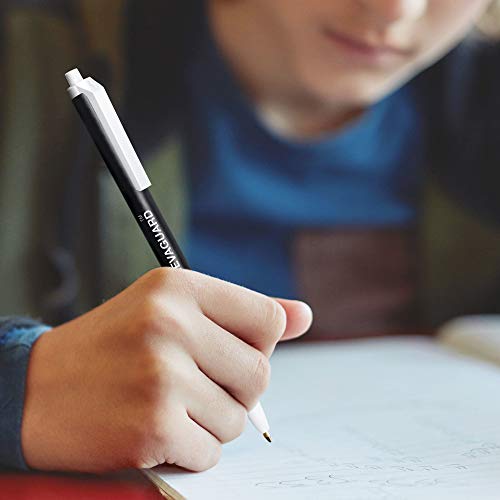 Image of BIC PrevaGuard Clic Stic Ballpoint Pen Contains Built-in Protection On the Pen To Suppress Bacteria Growth, Black, 60-Count