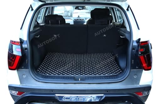 Image of Auto Soft 7D Car Boot Mat for Swift(2018-2023) | Full Dicky Coverage Trunk /Dicky /Base car Boot mat | Nappa Leatherette Precision Diamond Cut Anti-Slip Trunk Liner | Car Accessories