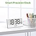 BALDR Digital Clock with Internet Time - WiFi Alarm Clock Battery Operated with Large Digital Display Internet Time, 12/24 Switchable, with Backlight, Auto Sync to Wi-Fi Weather Station, White