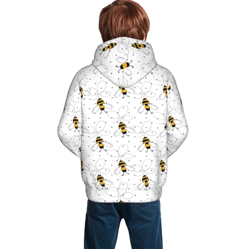 Small Bee Kid Hoodies Boys Sweatshirts Girls Pullover with Pocket4