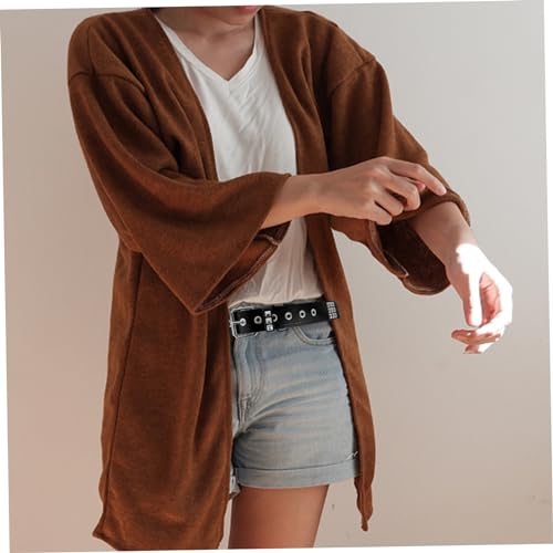 Didiseaon Rivet Waist Belt for Men Punk Style PU Leather Decorative Belt Cool Rivet Design Suitable for Casual Wear3