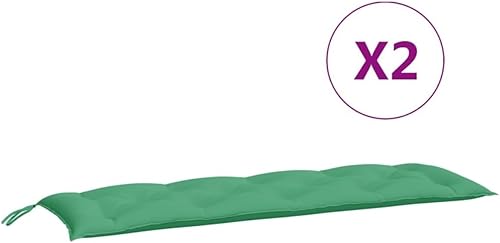 Miniatura 7 de vidaXL Cojines de banco para interiores y exteriores, 2 piezas, cojines de sofá biplaza para patio, cojines de asiento de columpio de porche,