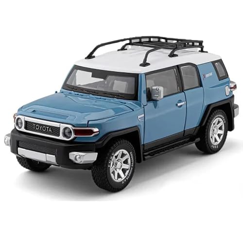 Image of 1:24 Toyota Toy Car Fj Land Cruiser Toy Car Diecast Metal Cars Light Sound Pull Back Openable Door Cars for Kids, Multicolor