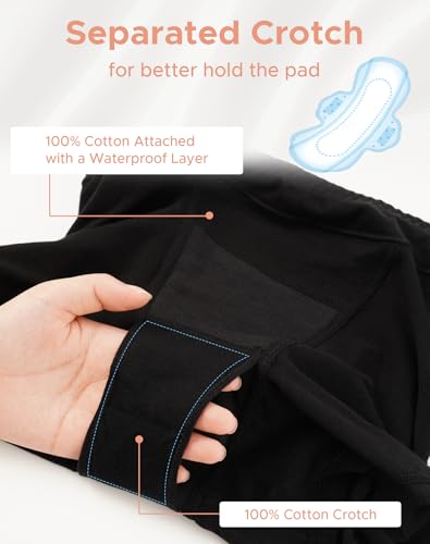 INNERSY Girls Period Underwear Cotton Boyshorts for Teen Aged 8-16 Panties 3 Pack4