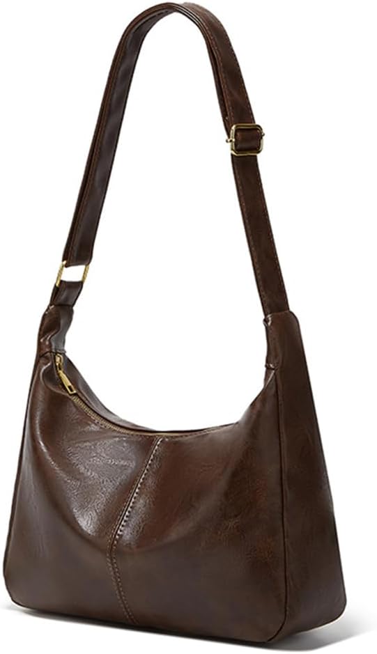Slouchy Hobo Bags for Women,Brown Leather Shoulder Bag Everyday Purse Casual Trendy Versatile Daily Commuting Bag Slouchy Hobo Bags for Women,Brown Leather Shoulder Bag Everyday Purse Casual Trendy Versatile Daily Commuting Bag