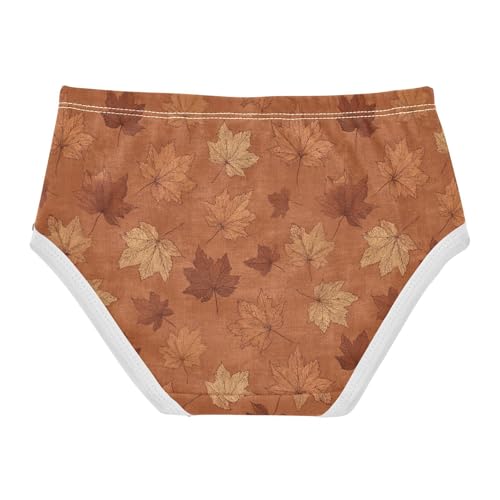 Girls Underwear Soft Cotton Maple Leave Kids Panties in Sizes 2/3t, 4t, 5t, 6 and 82