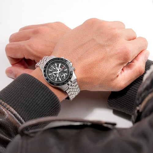 Image of Swiss Military Hanowa SMWGI0003402 - Swiss Made Round Black Chronograph - Watch for Men
