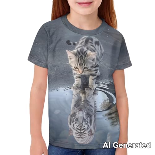 Image of Xhuibop Kids T Shirts for Boys Size 3-16 Girls Short Sleeve Sportswear Active Tops