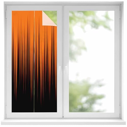 Película de Privacidad para Ventanas Naranja 17.7x39.3 in miniatura 1