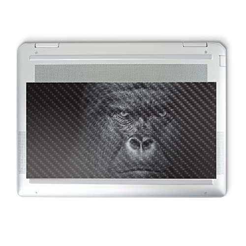 Image of MightySkins Carbon Fiber Skin Compatible with HP Spectre x360 14 inch (2022) Full Wrap Kit - Mono Gorilla | Protective, Durable Textured Carbon Fiber Finish | Easy to Apply | Made in The USA