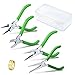 Produktbild Rundzange Flachzange mit Zähnen zur Herstellung Einer Langzange Diagonalzange 4-teiliges Set mit Etui Aufbewahrungsbox Micro Precision Functional DIY Handwerkzeuge
