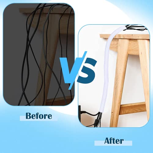 Romon 6 m Cable Sleeve, 13-20 mm Can Be Cut to Size, Self-Closing, Flexible Woven Cable Sheath, Spiral Hose for TV PC - Image 4