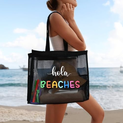 Bolso de playa grande 30L plegable con dos bolsillos miniatura 7