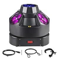 DJ-Partylicht, 200 W RGBW 4-in-1-LED-DJ-Bühnenlichter, DJ-Lichter mit unendlicher Drehung und aktiviertem Ton für Hochzeits-DJ-Partys und Live-House