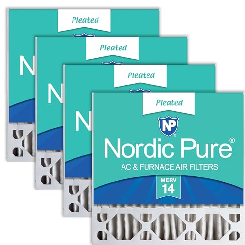 Image of Nordic Pure 20x20x5 Honeywell /Lennox Replacement MERV 14 Air Filters 4 Pack | Actual Size: 19 5 /8 x 19 7 /8 x 4 3 /8 Made in USA, Pro Strength HVAC Filtration, Fine Particles, Dust, Pollen & Pet Dander