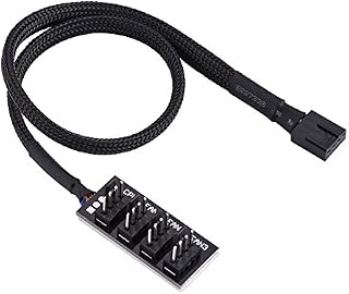 Kafuty 4 Pin Fan Splitter - to Male PWM Fan Hub Fan Power Cable PC Cooling 38CM Multi Splitter Connector 4-pin / 3-pin Fan Extension Cable