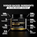 Kaged Pre Workout Elite Powder | Fruit Punch | Pre-Workout with Creatine, Beta Alanine, L-Citrulline, BCAAs | 388 mg Organic Caffeine | Pre Supplements for Men & Women | 20 Servings - Image 2