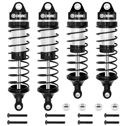 OGRC Oil Shock Absorber RC Shock Absorber Damper Set for 1/10 Traxxas Slash 2WD/4X4 Hoss Rustler 4X4 VXL Bandit Nitro Stampede Upgrades Replace of 5862 (Silver)