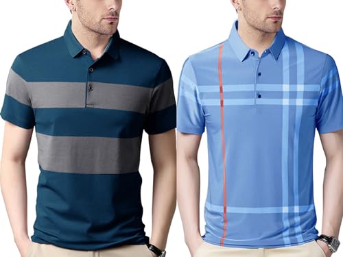 Image of Noble Monk Men's Polycotton Regular Fit Polo T-Shirt Half Sleeves |Polo Collar | Casual T-Shirt