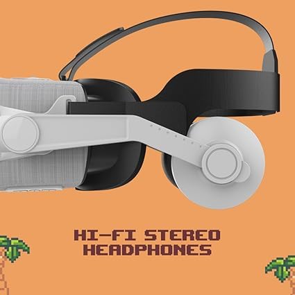 Image of Title- Procus Pro Virtual Reality Headset-VR Headsets with 100-120 FOV | 1 Year Warranty | Support Mobile Screen Size 4.7 inch-7.0 inch | 3.5mm Jack Inbuilt Headphones with 3.5mm to Type-C convertor (Grey)