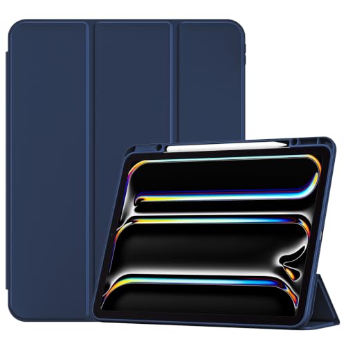 Image of ProCase for iPad Pro 13 Inch Case M5 2025 / M4 2024 with Pencil Holder -Navy