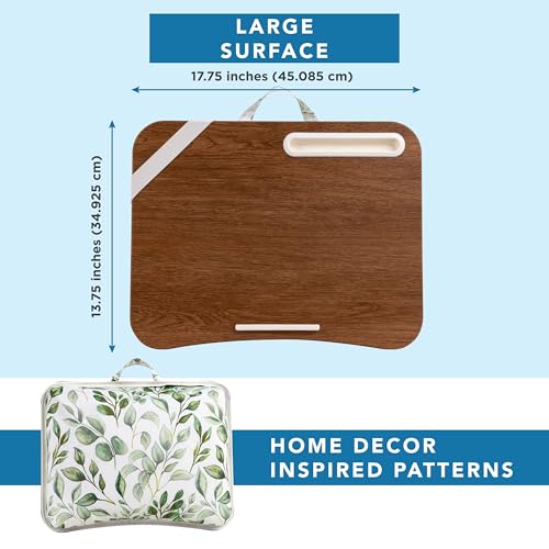 Image of LAPGEAR Designer Lap Desk with Phone Holder and Device Ledge - Watercolor Leaves - Fits up to 15.6 Inch Laptops - Style No. 45412 (Pack of 8)