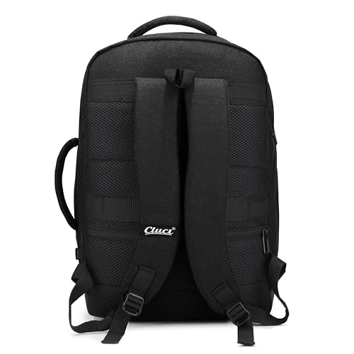 Image of By CLUCI Cabin Size Travel Backpack for Men & Women | 18-Inch Laptop Bag Rucksack | Water-Resistant Daypack with Trolley Sleeve for Flight, Office, & Weekend Trips