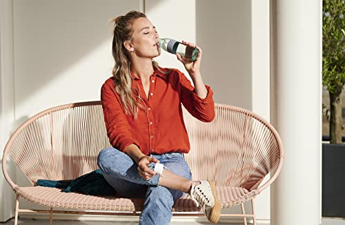Mepal - Wasserflasche Ellipse - Wiederverwendbare Trinkflasche - Auslaufsichere - Geeignet für kohlensäurehaltige Getränke - BPA-frei - 500 ml - Nordic green