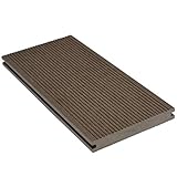 HORI® WPC/BPC Terrassendielen Komplettset I Vollprofil, massiv Dielen I Dielenlänge 2,9 m I Fläche 48 m²