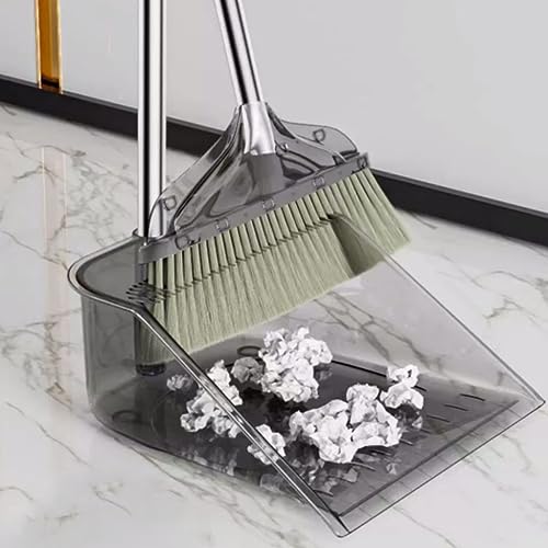 SMDLG Komfortabel Stehendes Besen- und Kehrschaufel-Set, Edelstahl, Langer Griff, selbstreinigend, mit Kehrschaufelzähnen Praktisch – Bild 7
