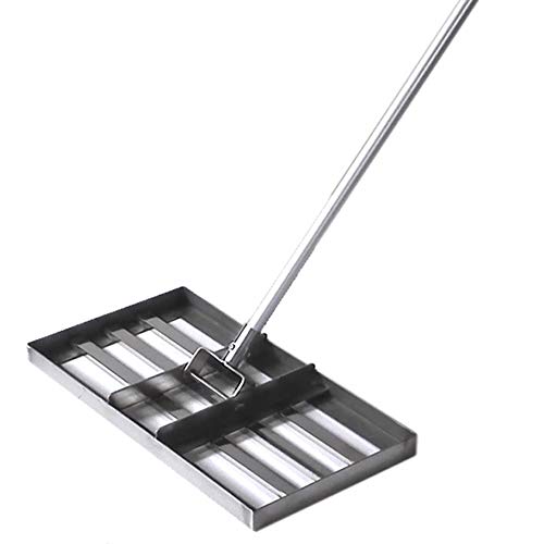 Lawn Rake,Garden Lawn Level, Lawn Leveling Rake, with 43 Inch Handle, Heavy Duty Stainless Steel Large Capacity Lawn Leveling Tool Golf Equipment