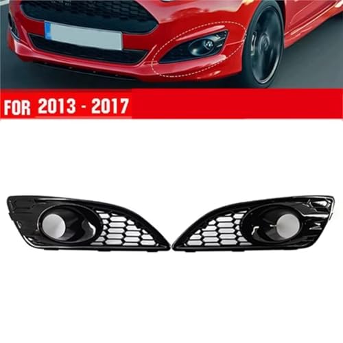 Par de rejillas para parachoques delantero de Ford Fiesta Mk7 2013-2017 con diseño panal 2